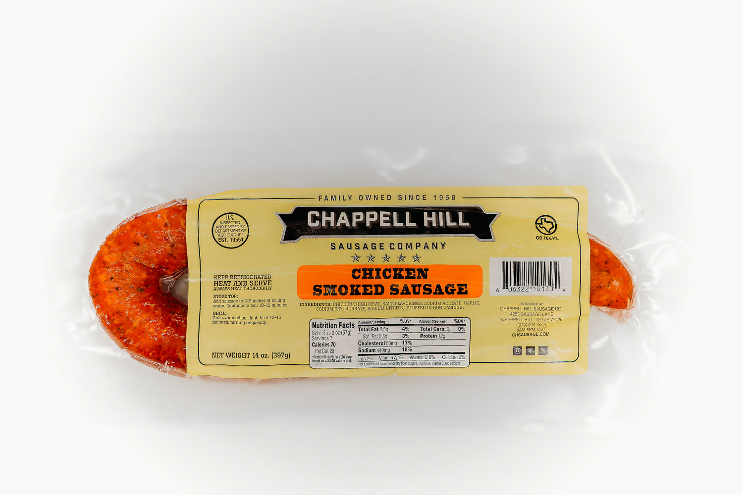 Chicken Smoked Sausage 14 oz.