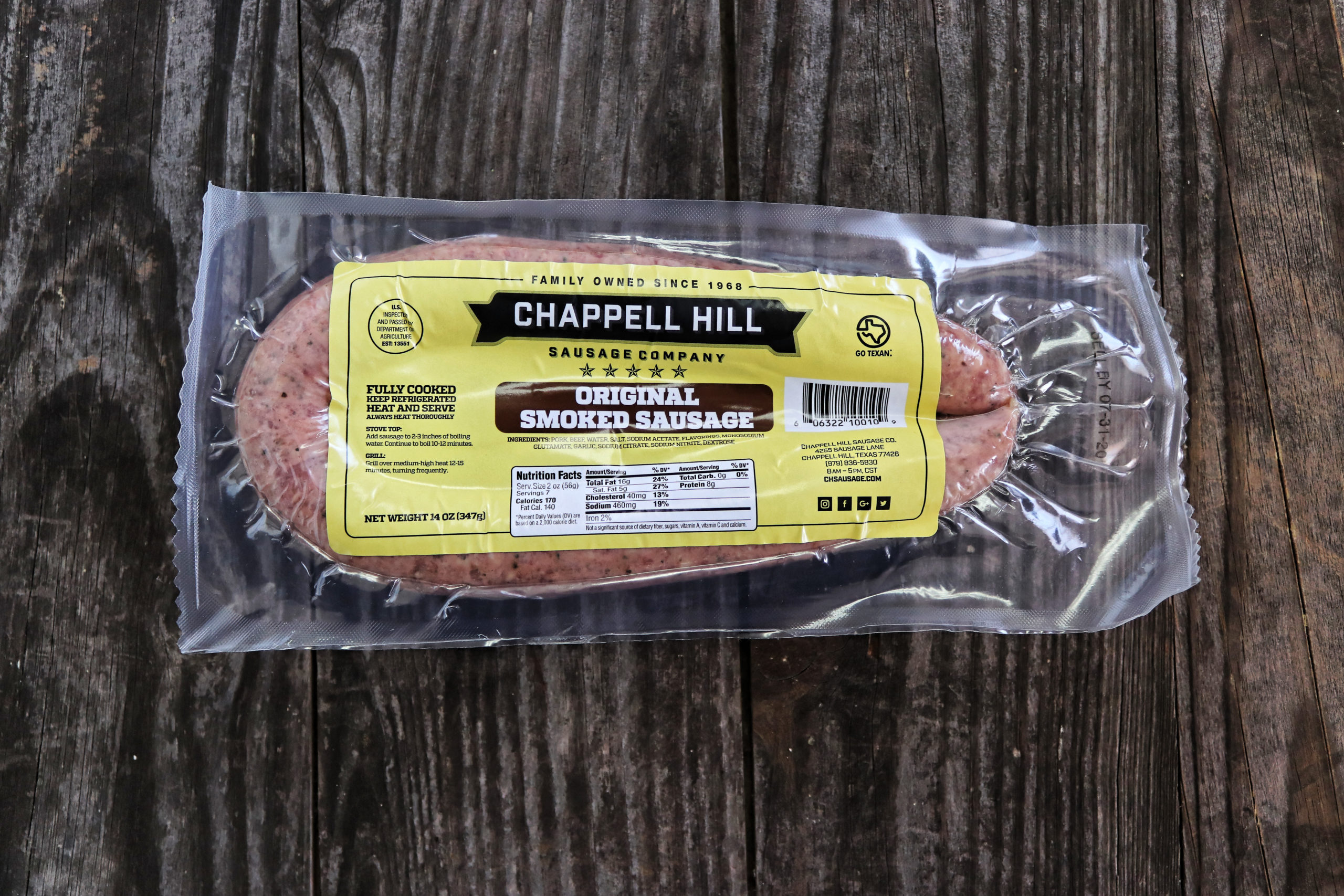 Dry Jalapeno Pencil Sausage 8oz. – Chappell Hill Sausage Company